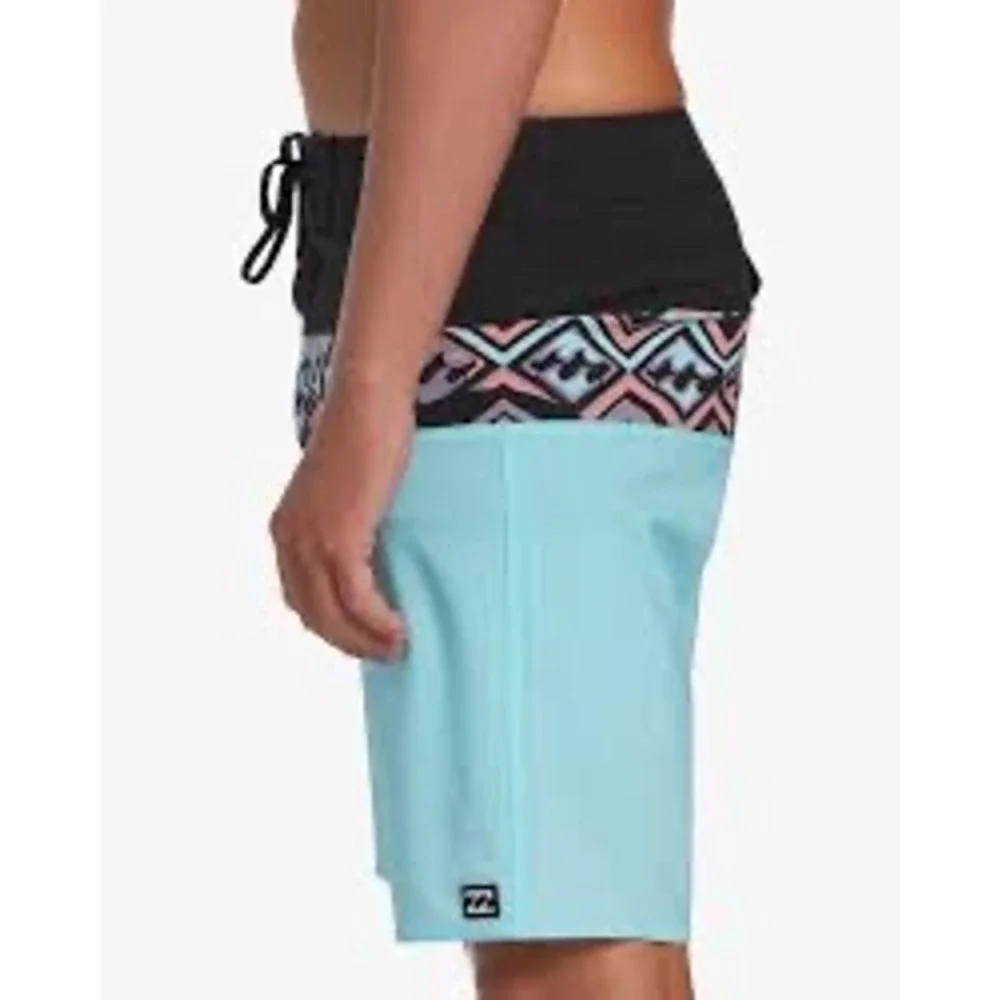 Billabong Boardshorts Kids Size 24 Aqua Blue New‎ Momentum Pro Recycler Stretch
